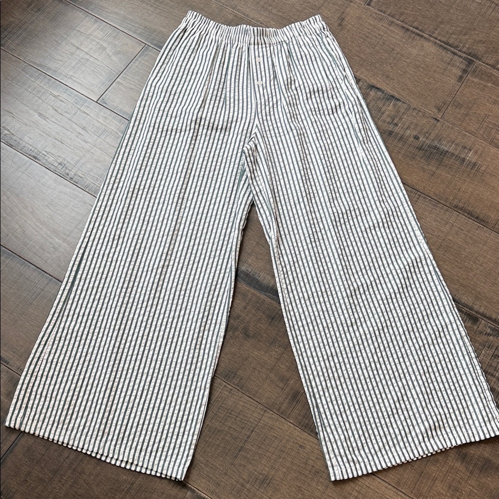 Sincerely Jules Striped Wide-Leg Pants size M